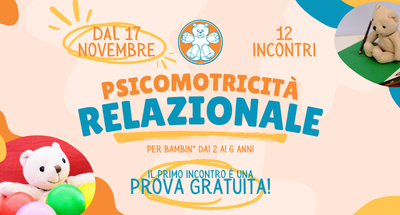 Percorso di Psicomotricità relazionale (2-6 anni) – dal 17/11/2026